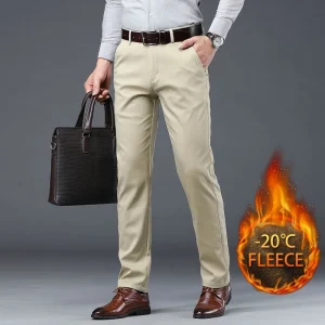 Men's Trousers Trend All-match Casual Plush Trousers Men's Loose Straight Korean Version of Business Casual Trousers Slacks